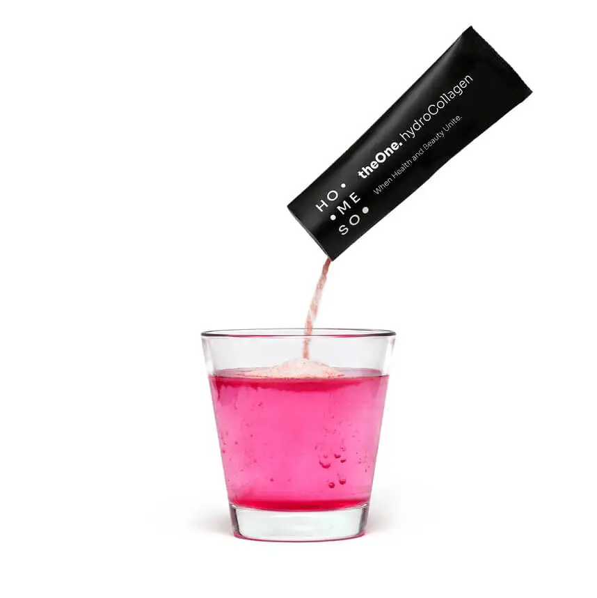 Saszetka HoMEso theOne hydroCollagen rozpuszczająca się w wodzie, wspierająca barierę skóry przed mikronakłuwaniem.